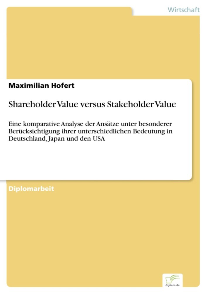 Shareholder Value versus Stakeholder Value main product photo