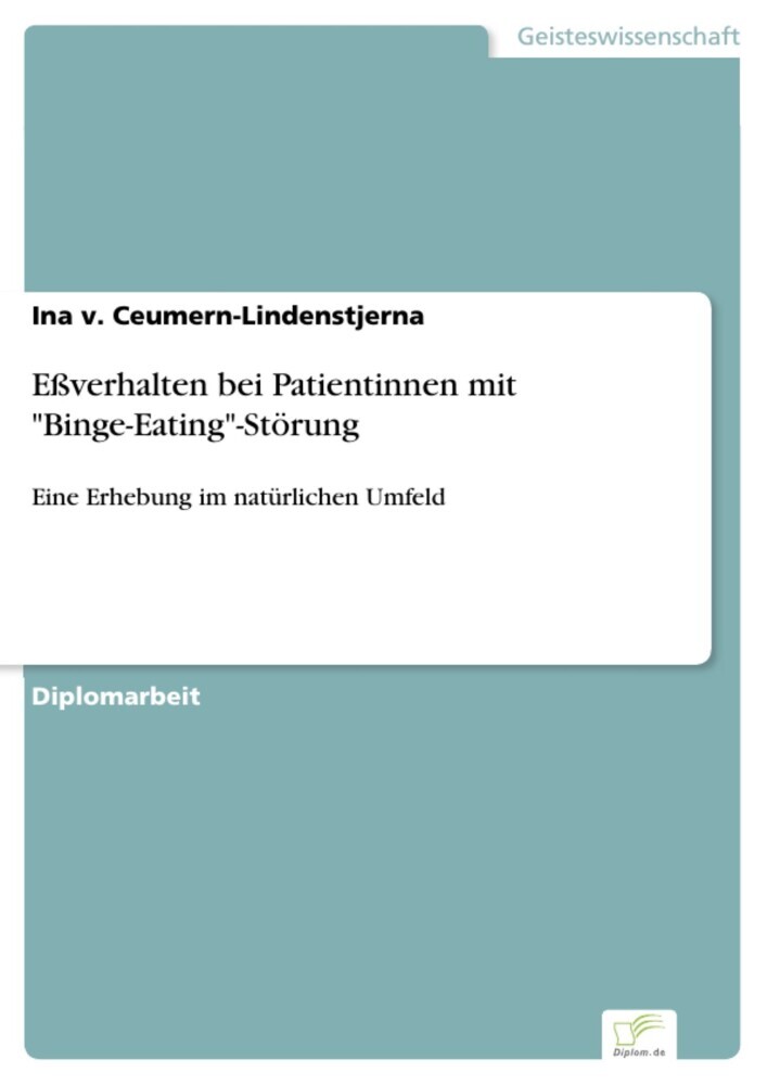 Eßverhalten bei Patientinnen mit 'Binge-Eating'-Störung main product photo