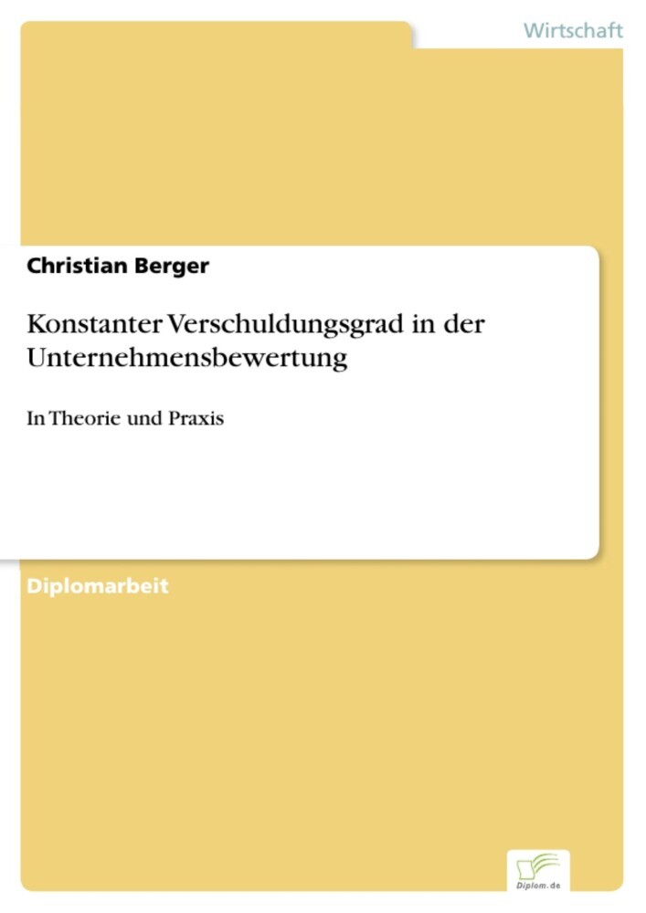 Konstanter Verschuldungsgrad in der Unternehmensbewertung main product photo