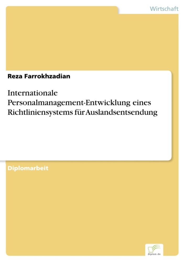 Internationale Personalmanagement-Entwicklung eines Richtliniensystems für Auslandsentsendung main product photo