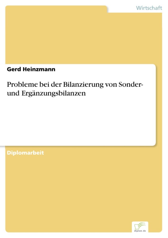 Probleme bei der Bilanzierung von Sonder- und Ergänzungsbilanzen main product photo