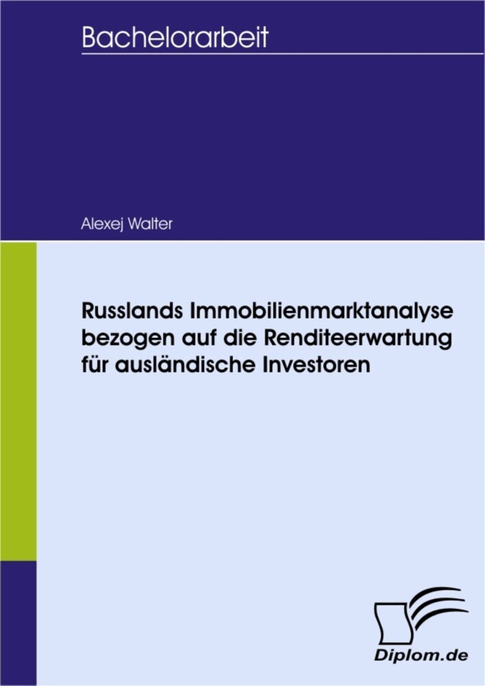Russlands Immobilienmarktanalyse bezogen auf die Renditeerwartung für ausländische Investoren main product photo
