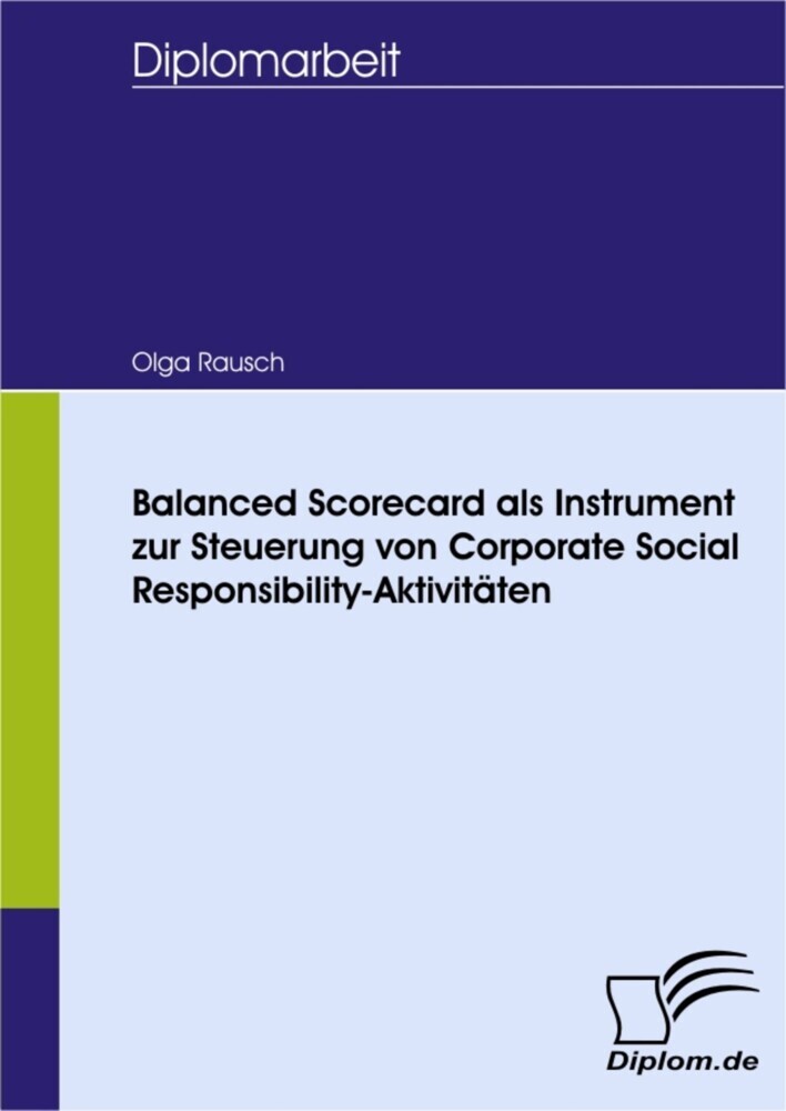Balanced Scorecard als Instrument zur Steuerung von Corporate Social Responsibility-Aktivitäten main product photo