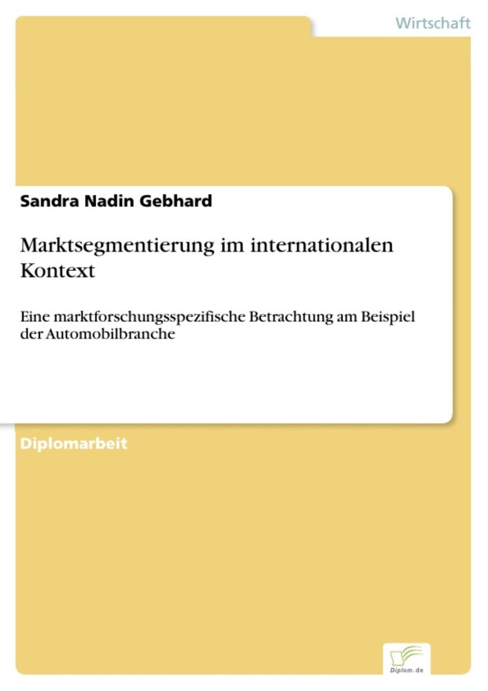 Marktsegmentierung im internationalen Kontext main product photo