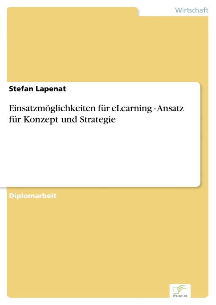 Einsatzmöglichkeiten für eLearning - Ansatz für Konzept und Strategie main product photo