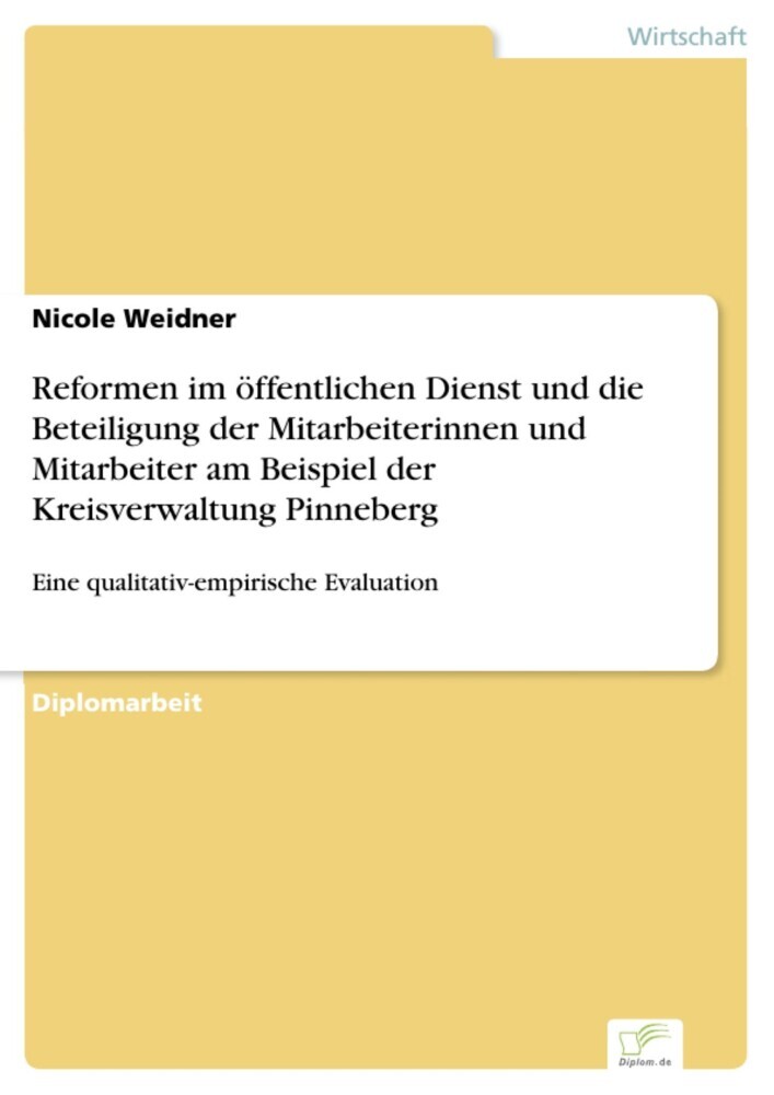 Reformen im öffentlichen Dienst und die Beteiligung der Mitarbeiterinnen und Mitarbeiter am Beispiel der Kreisverwaltung Pinneberg main product photo