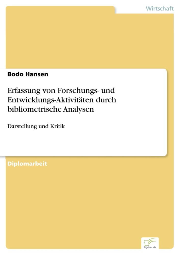 Erfassung von Forschungs- und Entwicklungs-Aktivitäten durch bibliometrische Analysen main product photo
