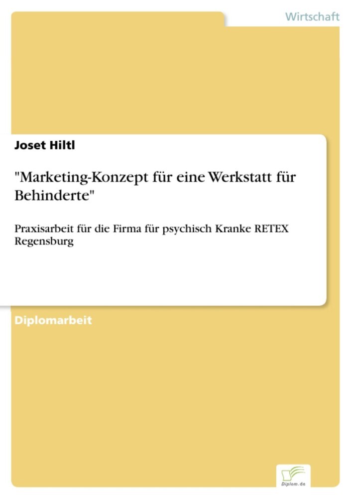 'Marketing-Konzept für eine Werkstatt für Behinderte' main product photo