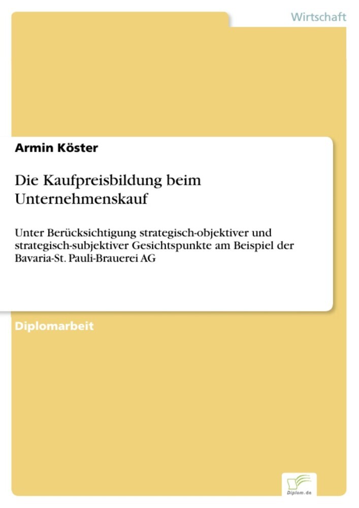 Die Kaufpreisbildung beim Unternehmenskauf main product photo