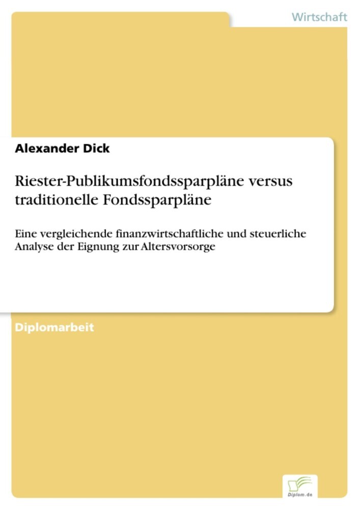 Riester-Publikumsfondssparpläne versus traditionelle Fondssparpläne main product photo