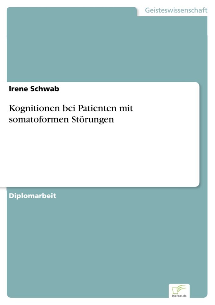 Kognitionen bei Patienten mit somatoformen Störungen main product photo
