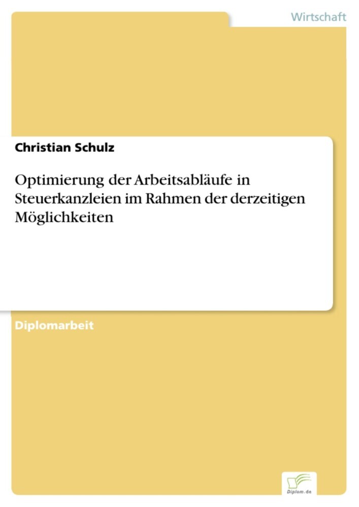 Optimierung der Arbeitsabläufe in Steuerkanzleien im Rahmen der derzeitigen Möglichkeiten main product photo