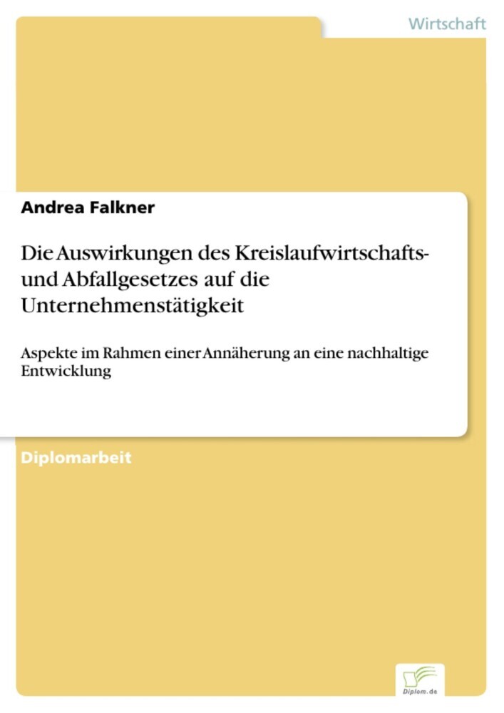 Die Auswirkungen des Kreislaufwirtschafts- und Abfallgesetzes auf die Unternehmenstätigkeit main product photo