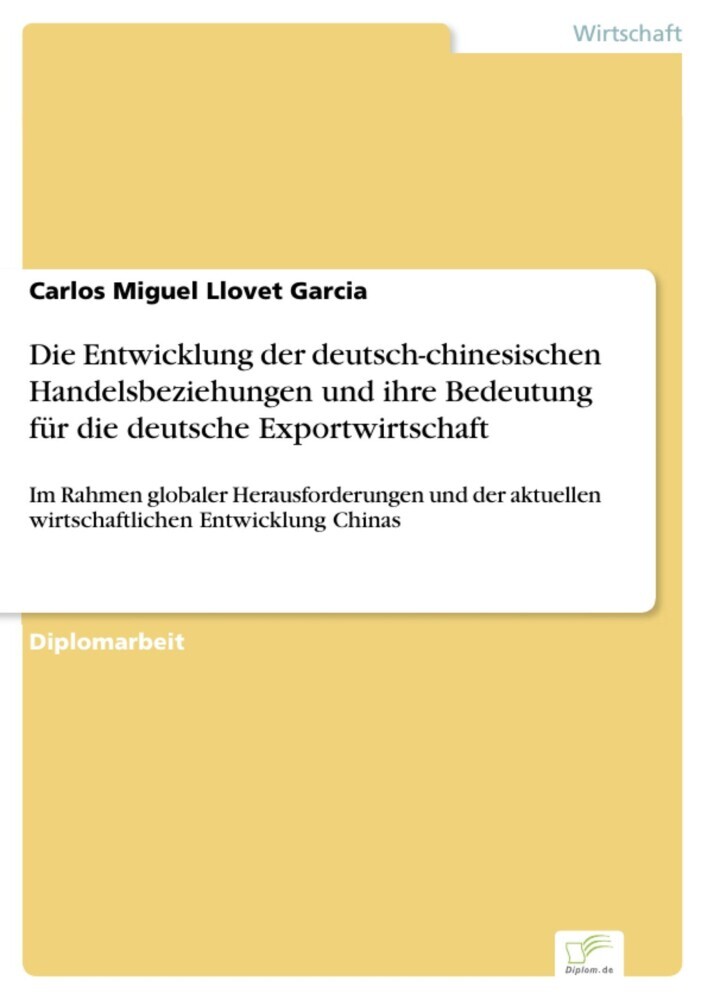 Die Entwicklung der deutsch-chinesischen Handelsbeziehungen und ihre Bedeutung für die deutsche Exportwirtschaft main product photo