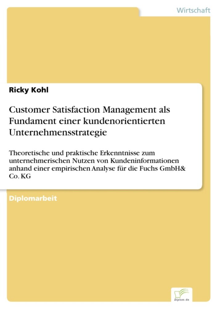 Customer Satisfaction Management als Fundament einer kundenorientierten Unternehmensstrategie main product photo