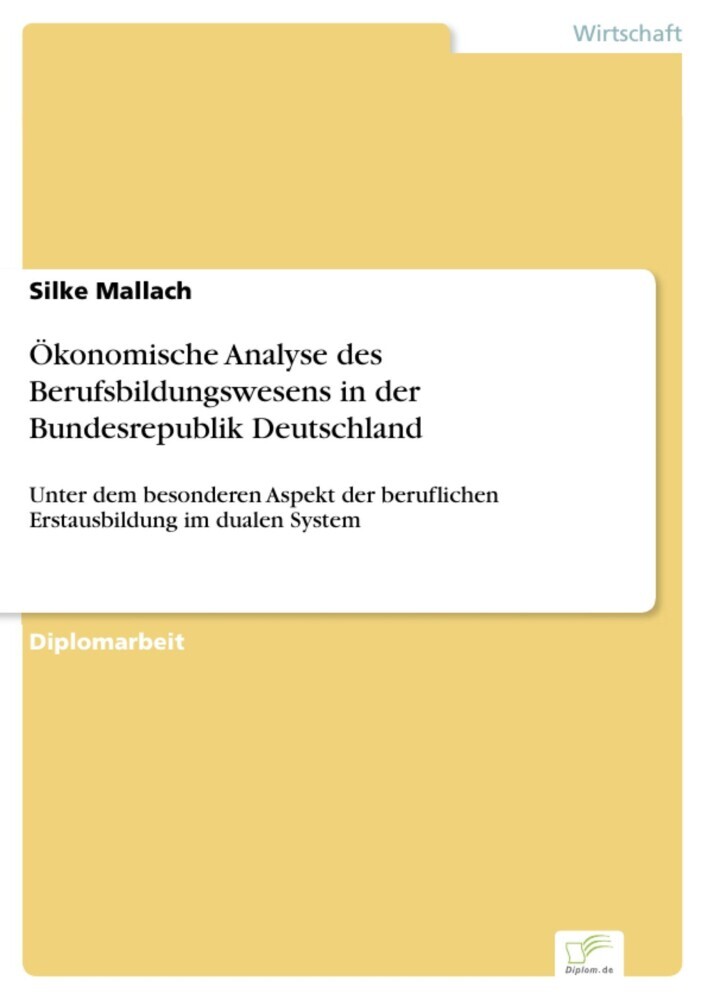 Ökonomische Analyse des Berufsbildungswesens in der Bundesrepublik Deutschland main product photo
