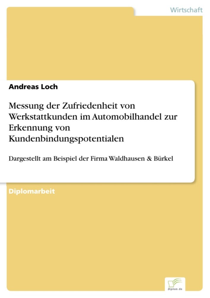 Messung der Zufriedenheit von Werkstattkunden im Automobilhandel zur Erkennung von Kundenbindungspotentialen main product photo
