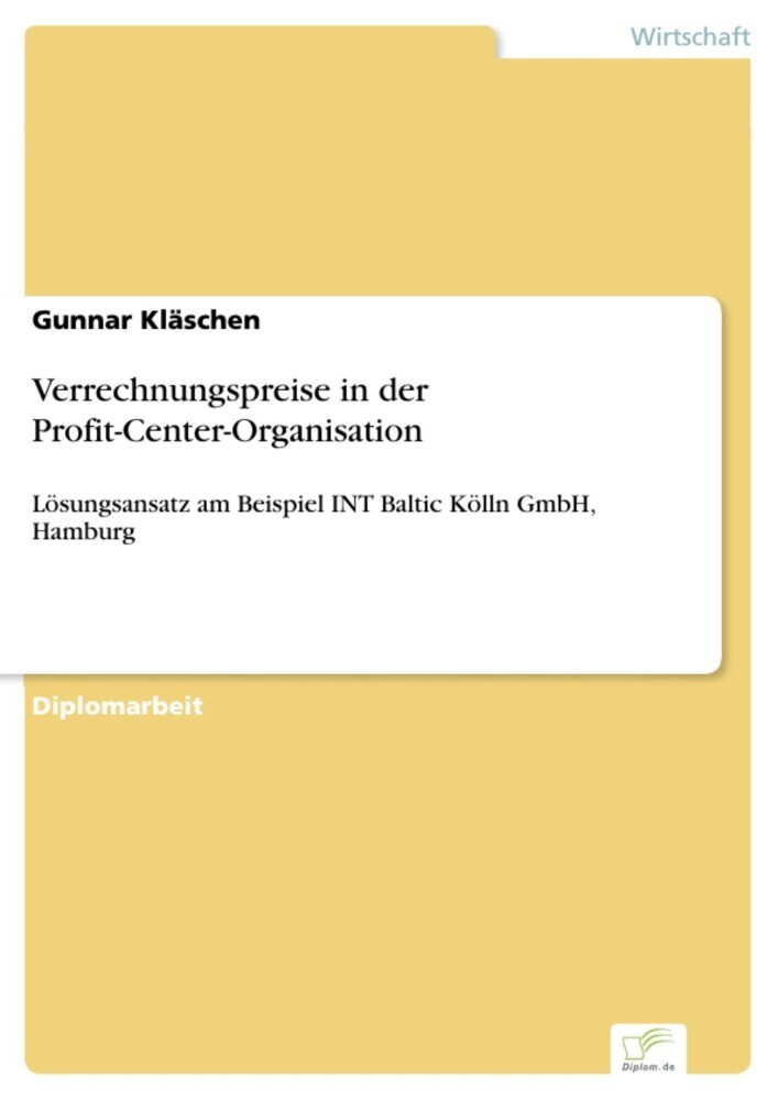 Verrechnungspreise in der Profit-Center-Organisation main product photo
