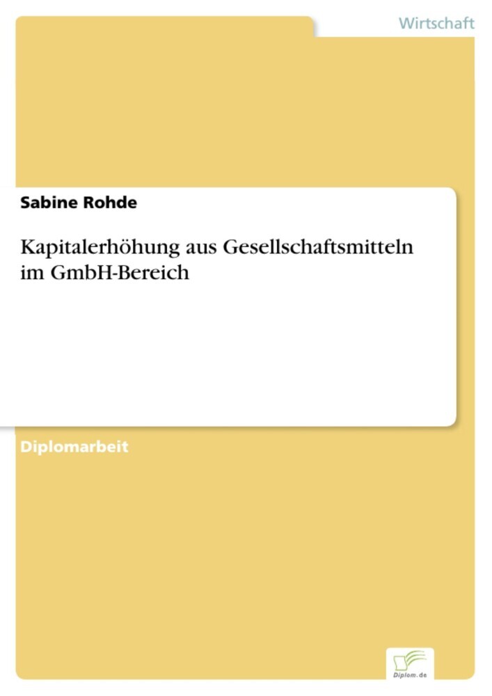 Kapitalerhöhung aus Gesellschaftsmitteln im GmbH-Bereich main product photo