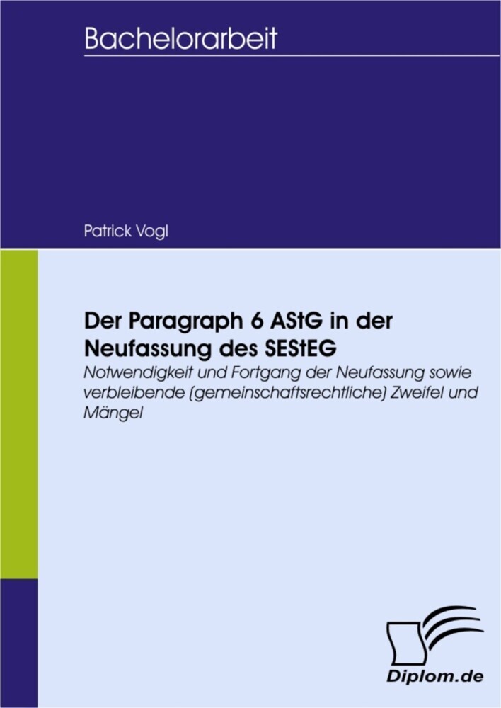 Der Paragraph 6 AStG in der Neufassung des SEStEG main product photo