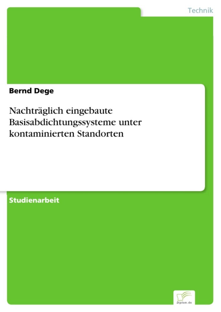 Nachträglich eingebaute Basisabdichtungssysteme unter kontaminierten Standorten main product photo