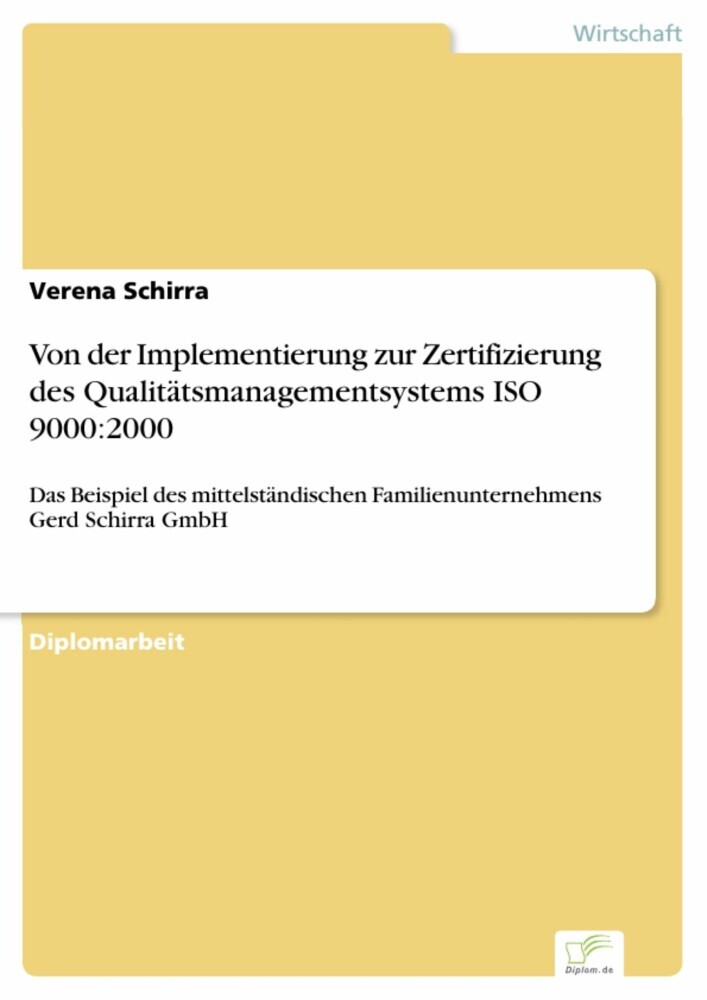 Von der Implementierung zur Zertifizierung des Qualitätsmanagementsystems ISO 9000:2000 main product photo