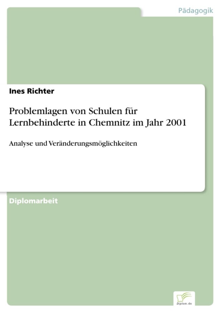 Problemlagen von Schulen für Lernbehinderte in Chemnitz im Jahr 2001 main product photo