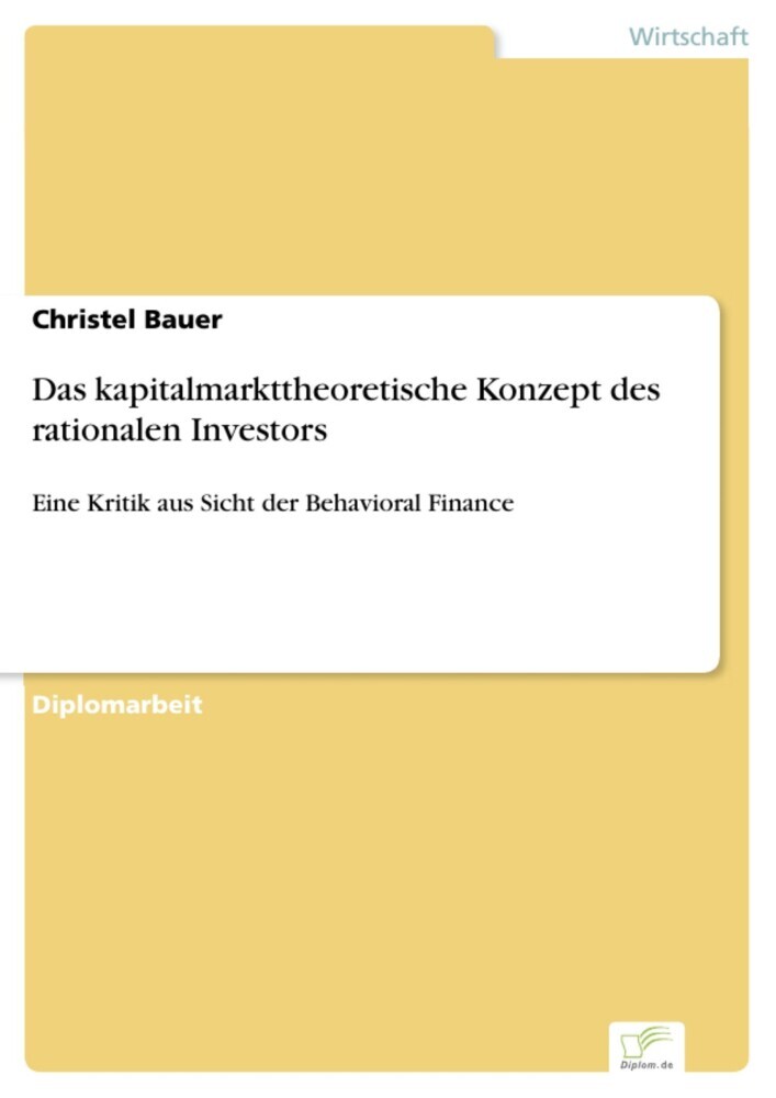 Das kapitalmarkttheoretische Konzept des rationalen Investors main product photo