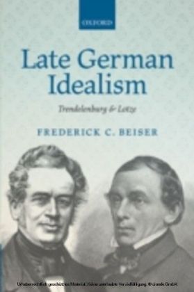 Late German Idealism: Trendelenburg and Lotze