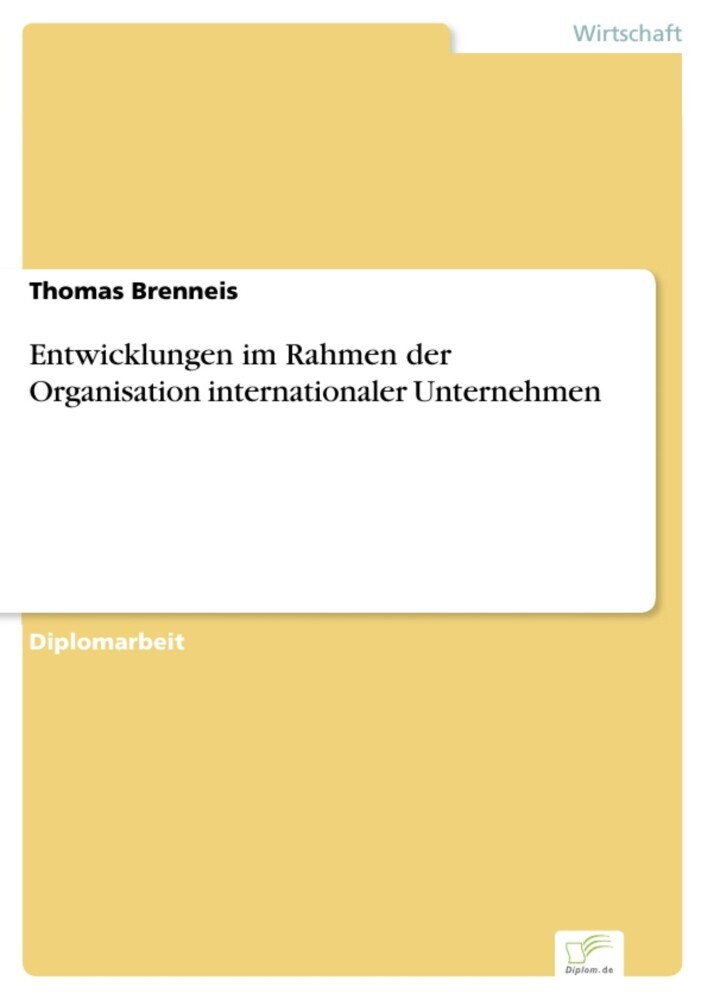 Entwicklungen im Rahmen der Organisation internationaler Unternehmen main product photo