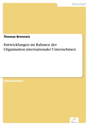 Entwicklungen im Rahmen der Organisation internationaler Unternehmen