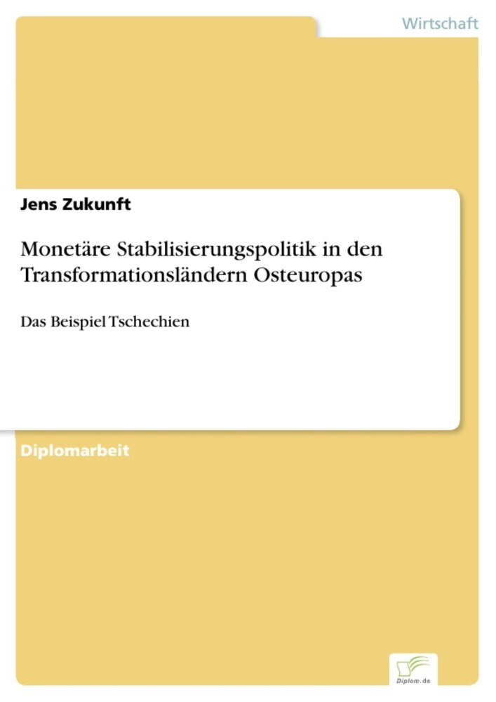 Monetäre Stabilisierungspolitik in den Transformationsländern Osteuropas main product photo