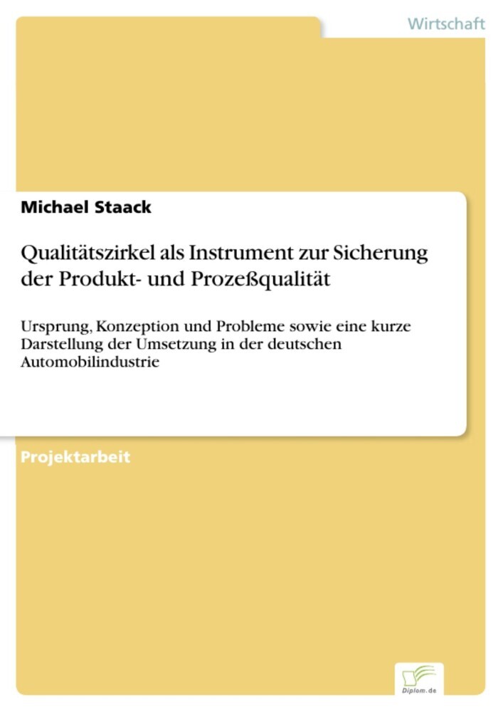 Qualitätszirkel als Instrument zur Sicherung der Produkt- und Prozeßqualität main product photo