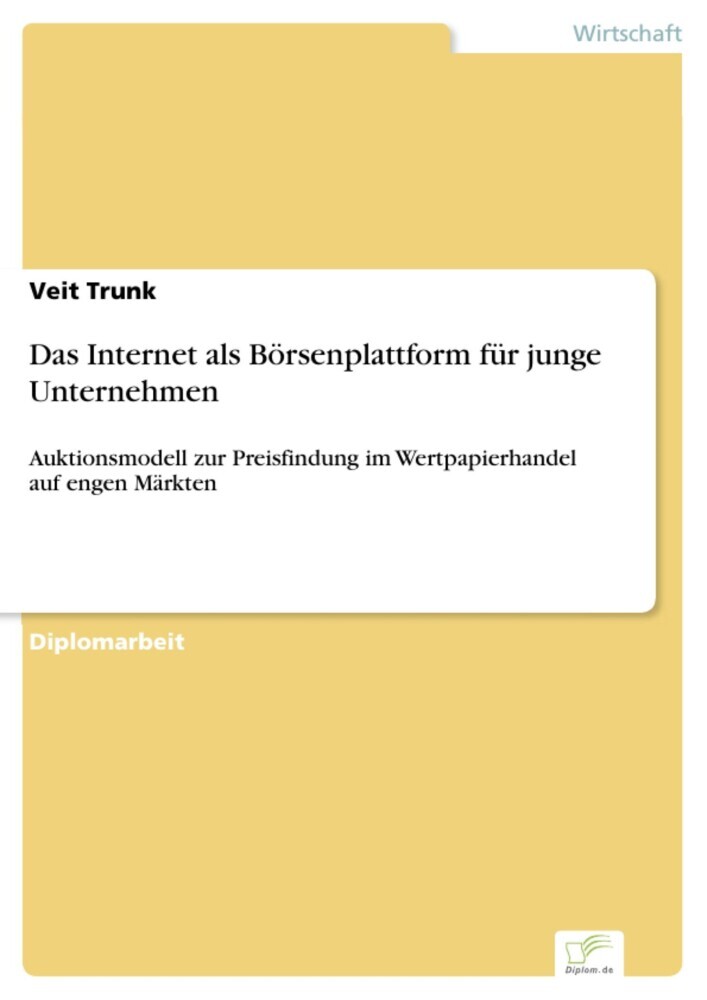 Das Internet als Börsenplattform für junge Unternehmen main product photo