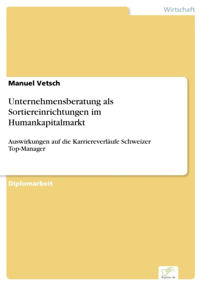 Unternehmensberatung als Sortiereinrichtungen im Humankapitalmarkt main product photo
