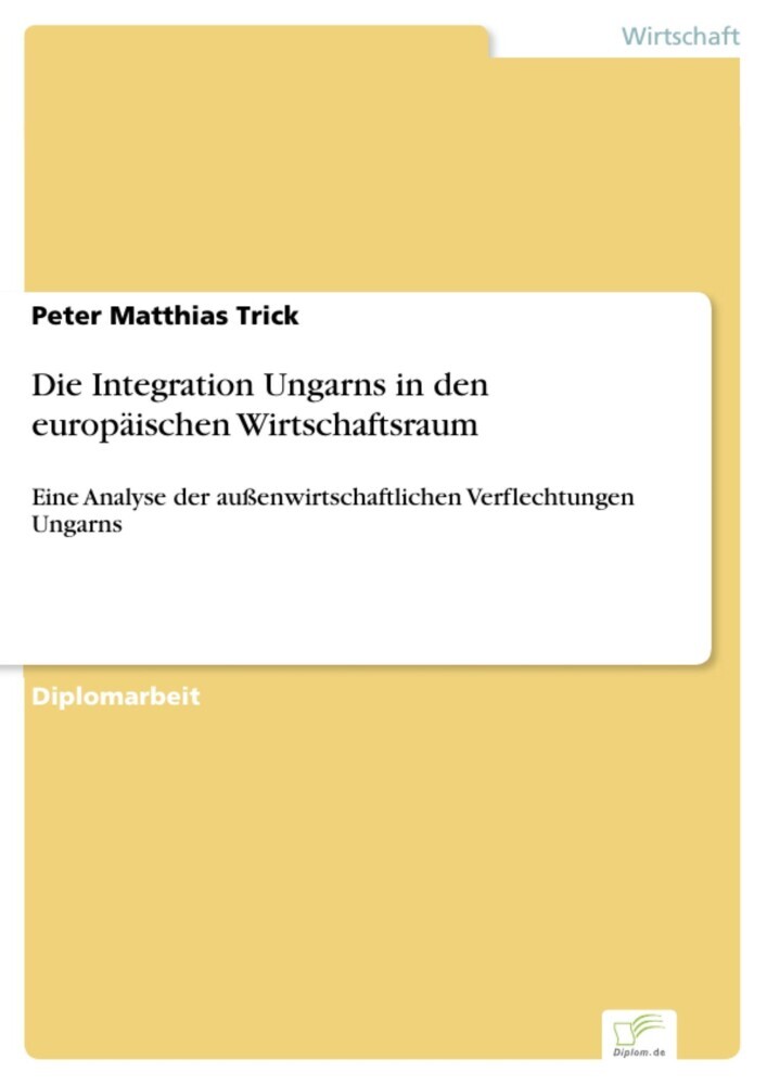 Die Integration Ungarns in den europäischen Wirtschaftsraum main product photo