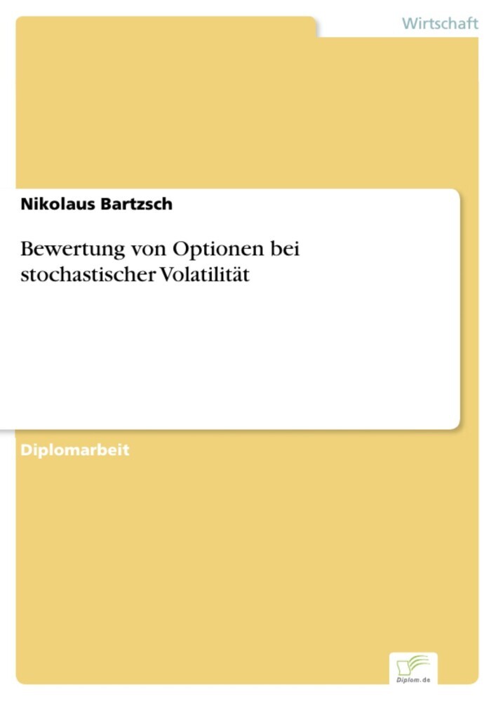 Bewertung von Optionen bei stochastischer Volatilität main product photo