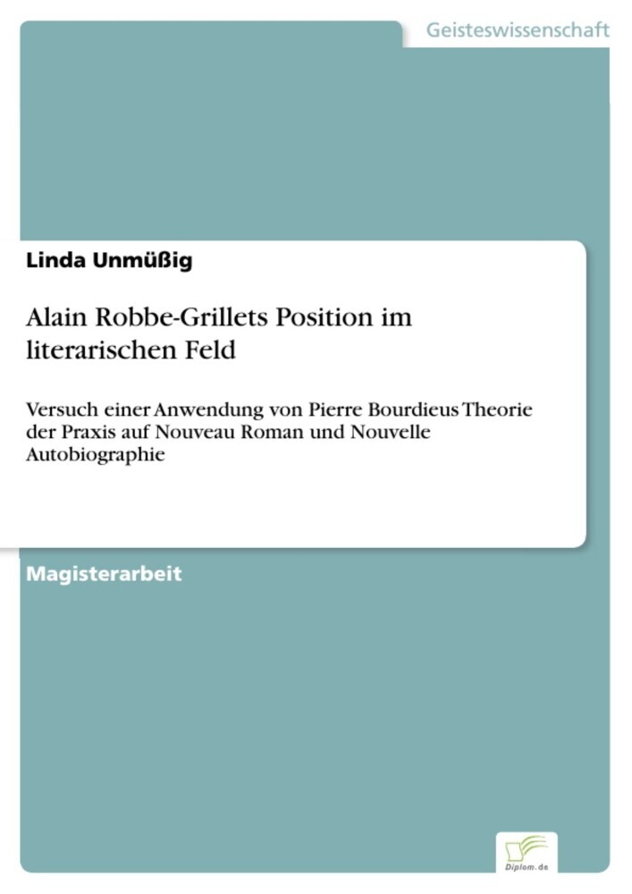 Alain Robbe-Grillets Position im literarischen Feld main product photo