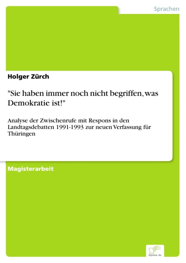 'Sie haben immer noch nicht begriffen, was Demokratie ist!' main product photo