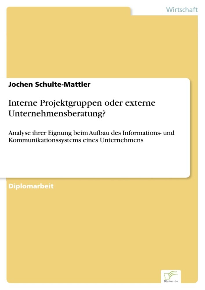 Interne Projektgruppen oder externe Unternehmensberatung? main product photo