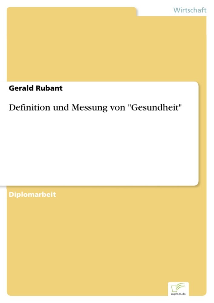 Definition und Messung von 'Gesundheit' main product photo