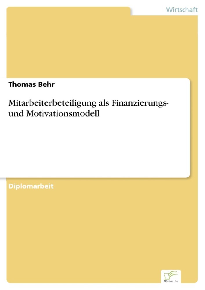 Mitarbeiterbeteiligung als Finanzierungs- und Motivationsmodell main product photo