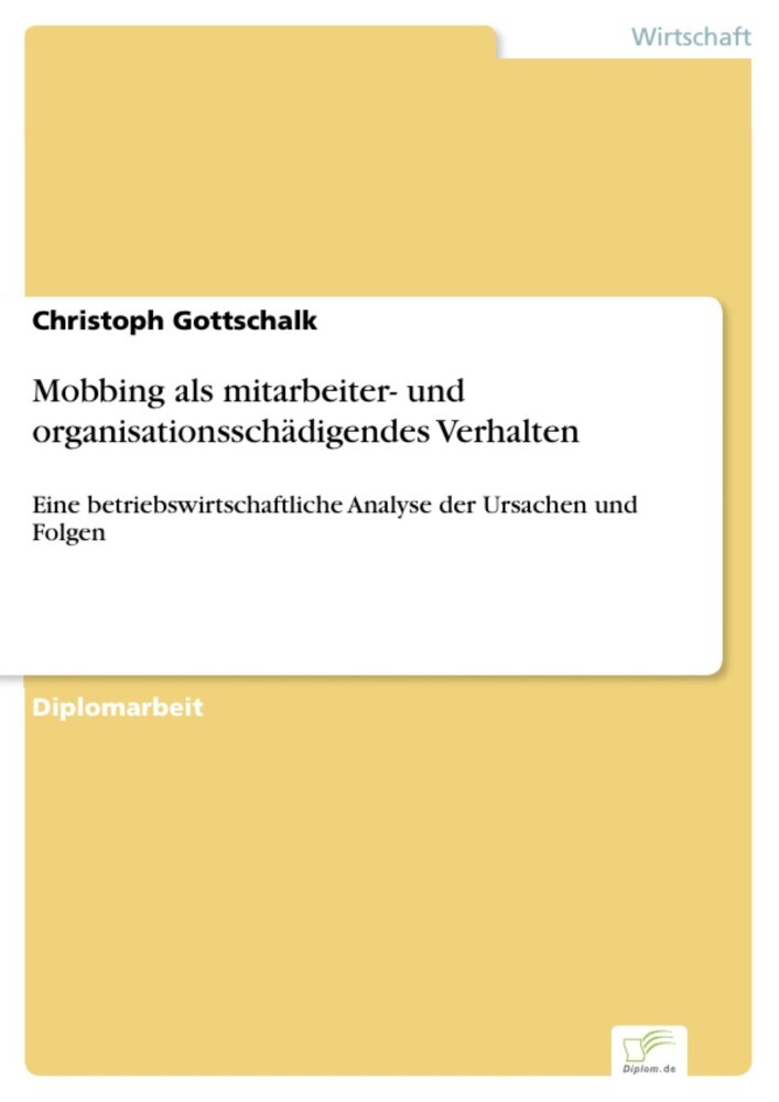 Mobbing als mitarbeiter- und organisationsschädigendes Verhalten main product photo