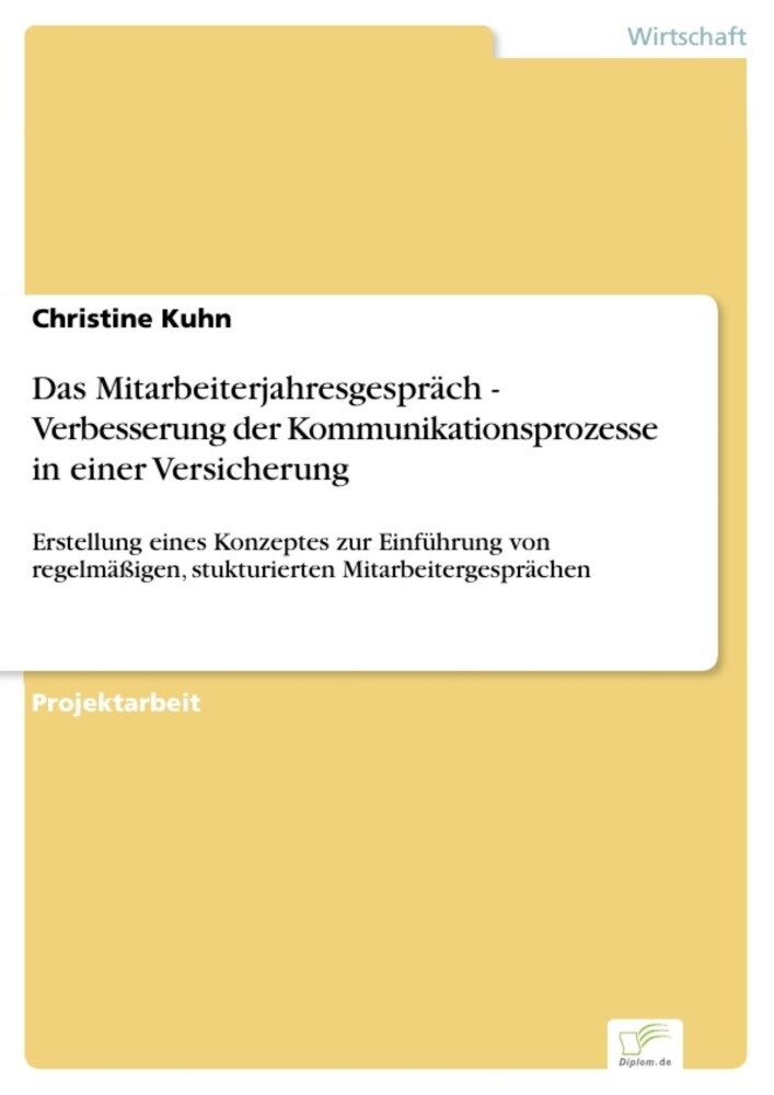 Das Mitarbeiterjahresgespräch - Verbesserung der Kommunikationsprozesse in einer Versicherung main product photo