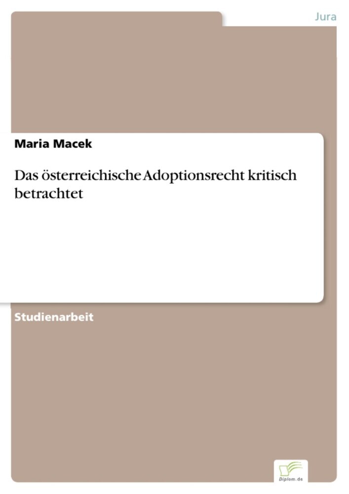Das österreichische Adoptionsrecht kritisch betrachtet main product photo