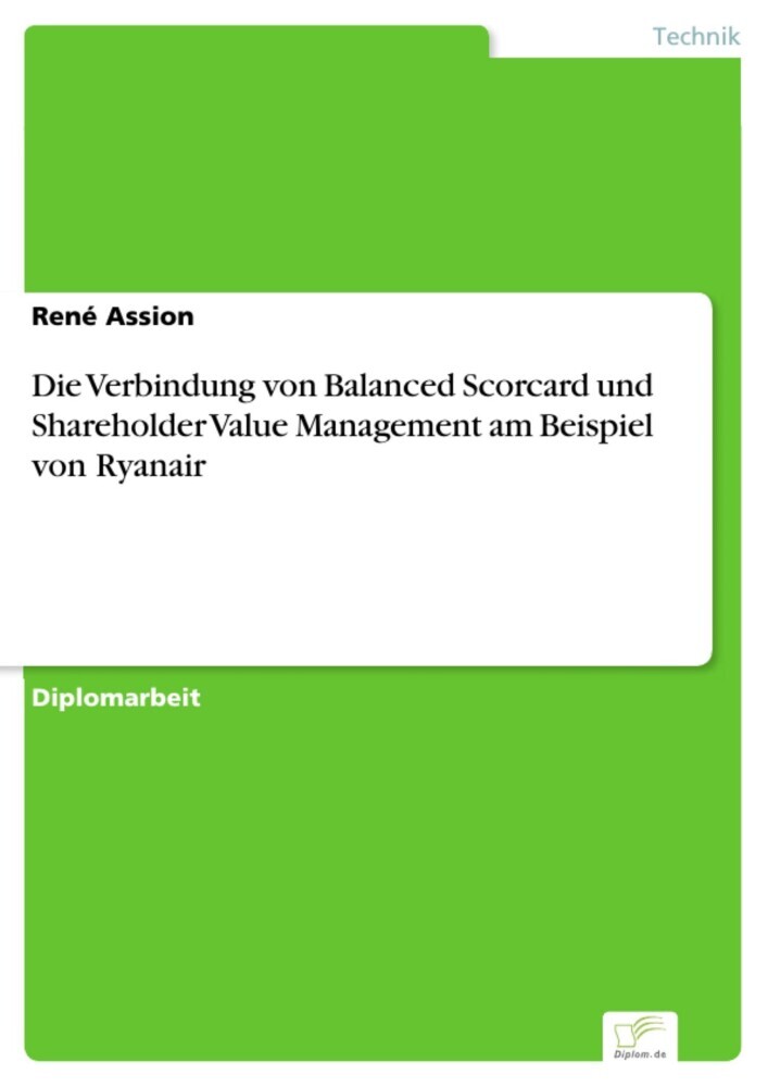 Die Verbindung von Balanced Scorcard und Shareholder Value Management am Beispiel von Ryanair main product photo