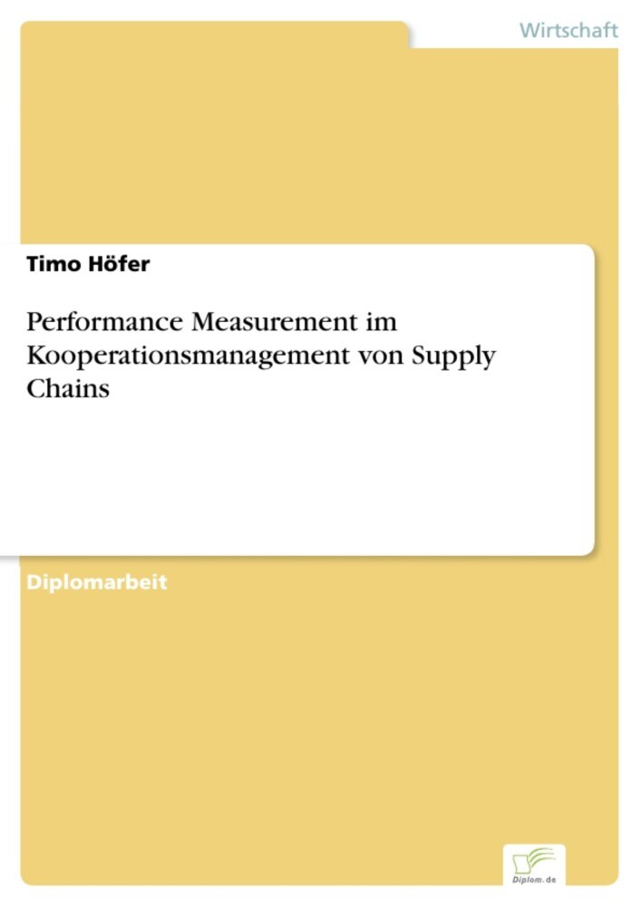 Performance Measurement im Kooperationsmanagement von Supply Chains main product photo