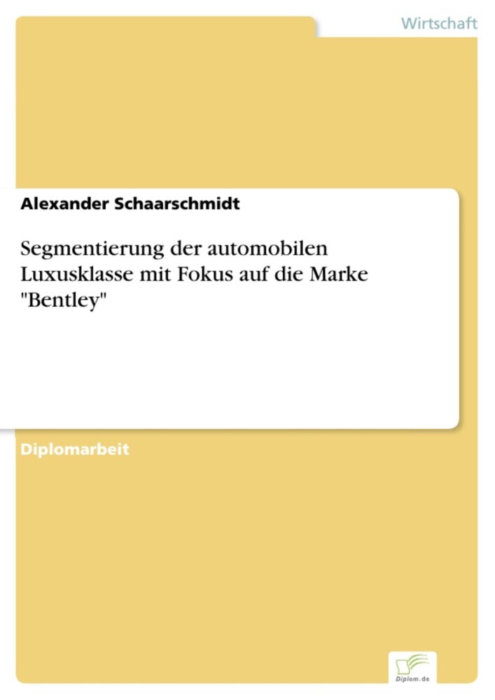 Segmentierung der automobilen Luxusklasse mit Fokus auf die Marke 'Bentley' main product photo