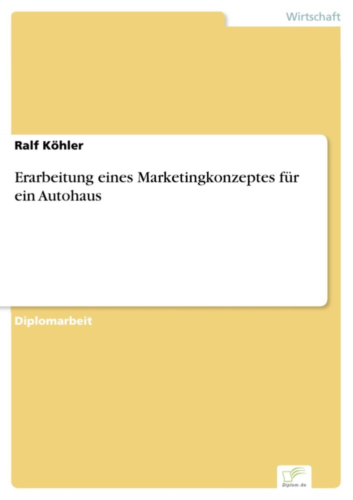 Erarbeitung eines Marketingkonzeptes für ein Autohaus main product photo