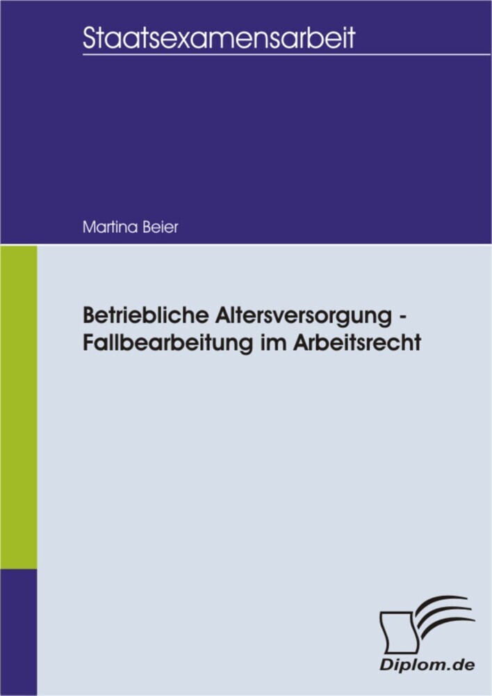 Betriebliche Altersversorgung - Fallbearbeitung im Arbeitsrecht main product photo